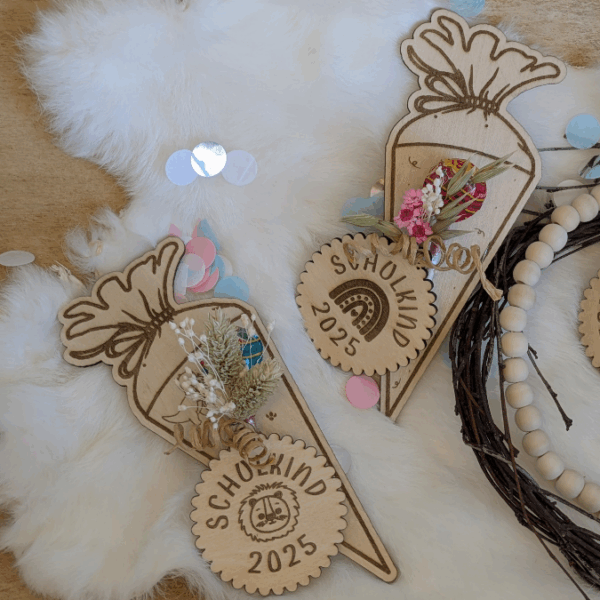 SVG Laserdatei Schulkind Einschulung Halter für Lolli Lutscher Geldgeschenke Schultüte Stift Gescheinkidee Junge Mädchen SVG Datei – Bild 12