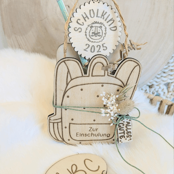 SVG Laserdatei Schulkind Einschulung Rucksack Schulranzen zum befüllen Gescheinkidee Junge Mädchen 3mm und 4mm SVG Datei – Bild 18