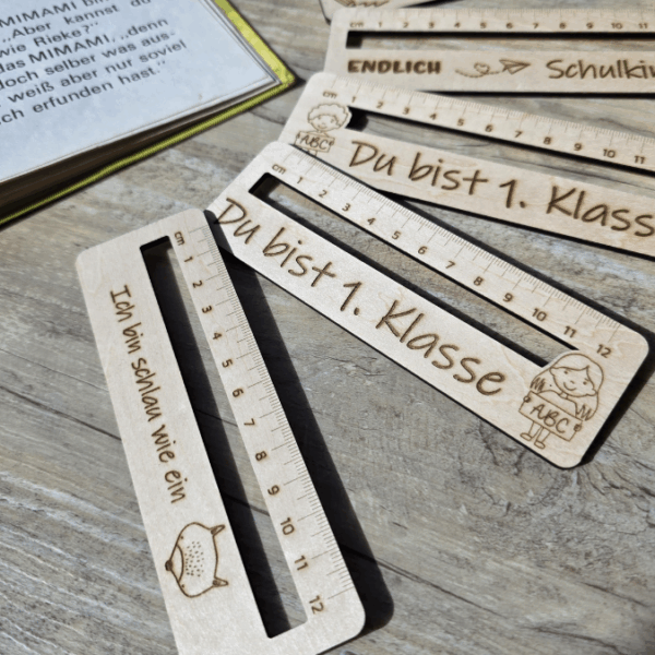 SVG Laserdatei Schulkind Einschulung Lesehilfe Lineal 10er Set personalisierbar Gescheinkidee Junge Mädchen SVG Datei – Bild 12