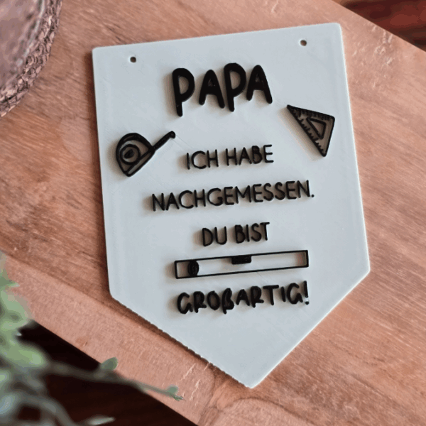 STL 3D Druck Datei 2er Set Wimpel Vatertag Papa Opa Geschenkidee Männer Werkzeug 3D-Datei – Bild 4