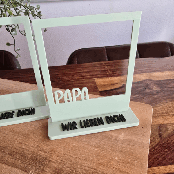STL 3D Druck Datei Polaroids Bilderrahmen Vatertag Papa Opa Geschenkidee Männer 3D-Datei – Bild 4