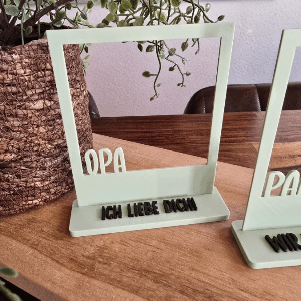 STL 3D Druck Datei Polaroids Bilderrahmen Vatertag Papa Opa Geschenkidee Männer 3D-Datei – Bild 5