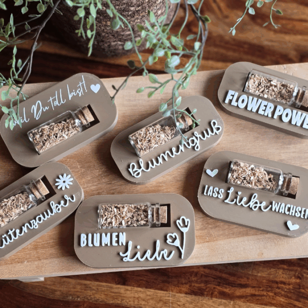 STL 3D Druck Datei 8 Designs Blumensamen Halter Verpackung für Blumensamen Kleinigkeit Mitbringsel 3D-Druck Datei – Bild 9