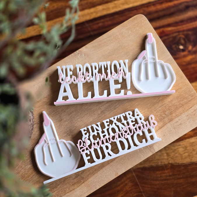 STL 3D Druck Datei 3er Schriftzug Statement Mittelfinger Aufsteller 3D-Druck Datei just sayin – Bild 6
