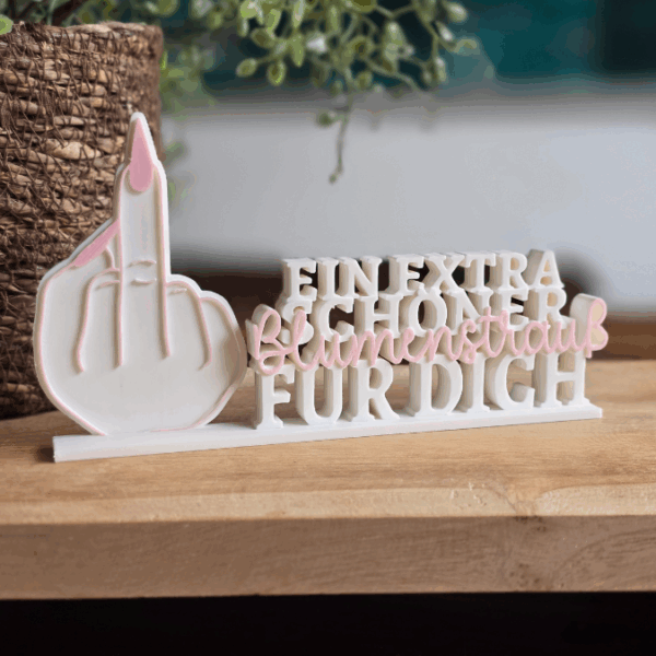 STL 3D Druck Datei 3er Schriftzug Statement Mittelfinger Aufsteller 3D-Druck Datei just sayin – Bild 4