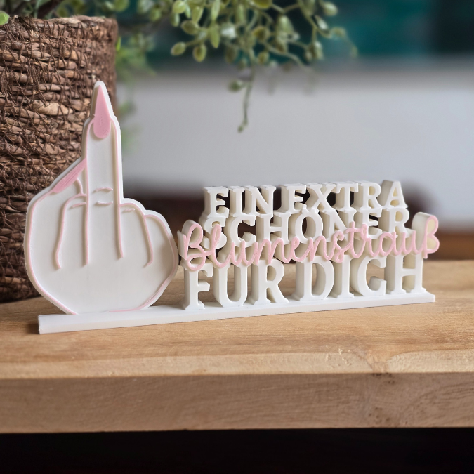 STL 3D Druck Datei 3er Schriftzug Statement Mittelfinger Aufsteller 3D-Druck Datei just sayin – Bild 7