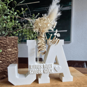 STL 3D Druck Datei Hochzeit Schriftzug JA Statement Geldgeschenk für Reagenzgläser Platz für Geldgeschenk 3D Datei Wunscherfüller