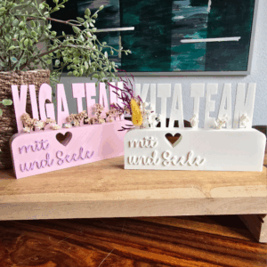 3D Druck Datei STL Kindergartenabschied Danke Kindergarten Kiga Kita Aufsteller mit öffnung für Blumen Floral 3D-Druck Datei