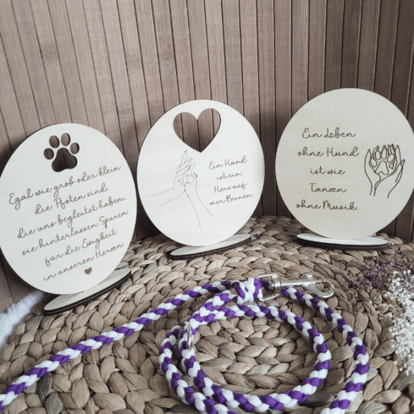 SVG Laserdatei Aufsteller 3mm und 4mm 3 Designs Hunde Hund Hundemensch Hundeliebe Erinnerung Tierliebe Haustier SVG Datei – Bild 6