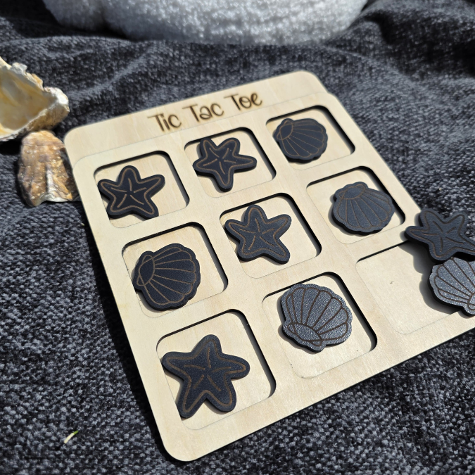 SVG Laserdatei Tic Tac Toe Spiel Urlaub Autobeschäftigung Sommerspiel Mitbringsel Zeitvertreib Kinder SVG-Datei – Bild 10