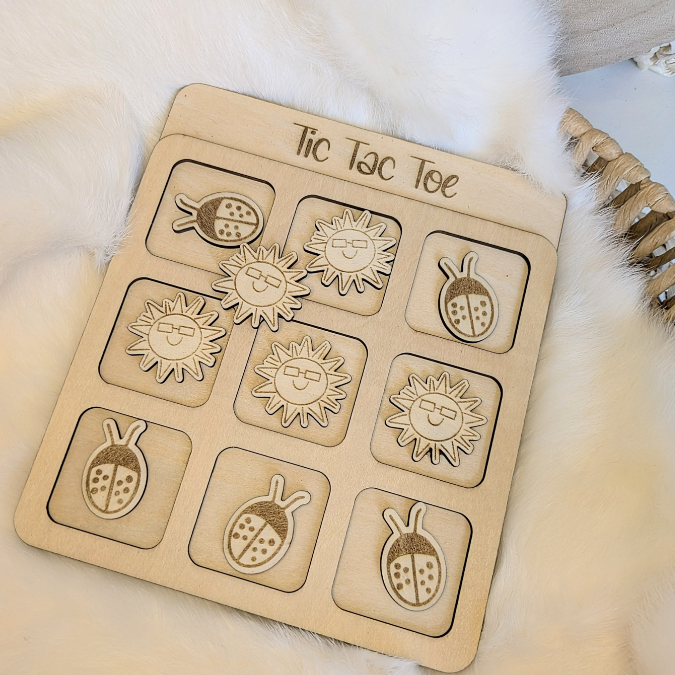 SVG Laserdatei Tic Tac Toe Spiel Urlaub Autobeschäftigung Sommerspiel Mitbringsel Zeitvertreib Kinder SVG-Datei – Bild 11