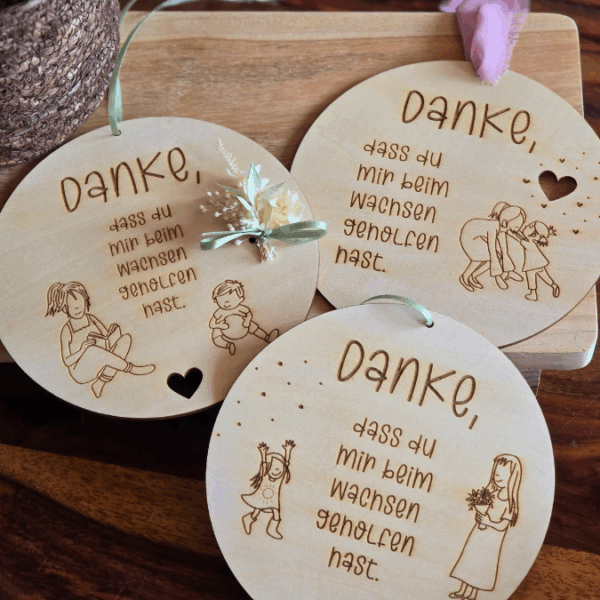 SVG Laserdatei 6 Designs Schilder Holzscheiben Geschenkidee Abschied Kindergarten Erzieherin Kindergartenabschied Danke Kita Kiga SVG Datei – Bild 21