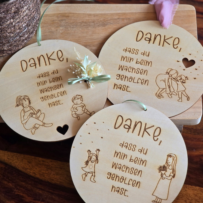 SVG Laserdatei 6 Designs Schilder Holzscheiben Geschenkidee Abschied Kindergarten Erzieherin Kindergartenabschied Danke Kita Kiga SVG Datei – Bild 21