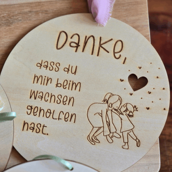 SVG Laserdatei 6 Designs Schilder Holzscheiben Geschenkidee Abschied Kindergarten Erzieherin Kindergartenabschied Danke Kita Kiga SVG Datei – Bild 24