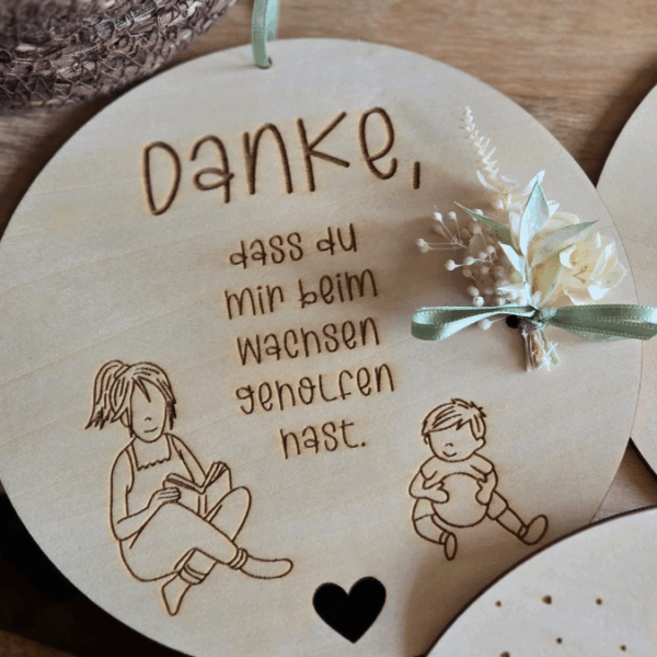 SVG Laserdatei 6 Designs Schilder Holzscheiben Geschenkidee Abschied Kindergarten Erzieherin Kindergartenabschied Danke Kita Kiga SVG Datei – Bild 25