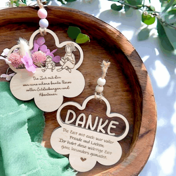 6 Designs Blumen zum Aufhängen und füllen mit Blumen oder Geld Hochzeit Muttertag Freundschaft Mama Oma Danke SVG Laserdatei Lasercut – Bild 26