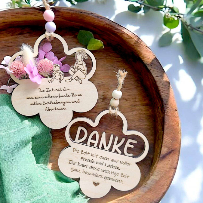 6 Designs Blumen zum Aufhängen und füllen mit Blumen oder Geld Kindergartenabschier Erzieherin KiTa Erzieherin Danke SVG Laserdatei Lasercut – Bild 26