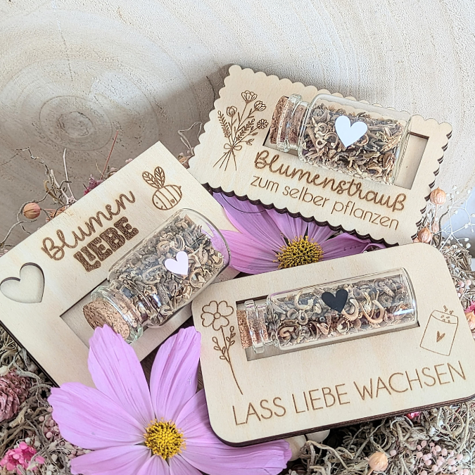 SVG Laserdatei Designs Halter für Blumensamen Samen Gastgeschenk Hochzeit Mitbringsel Geschenkidee SVG Datei Reagenzglas – Bild 16