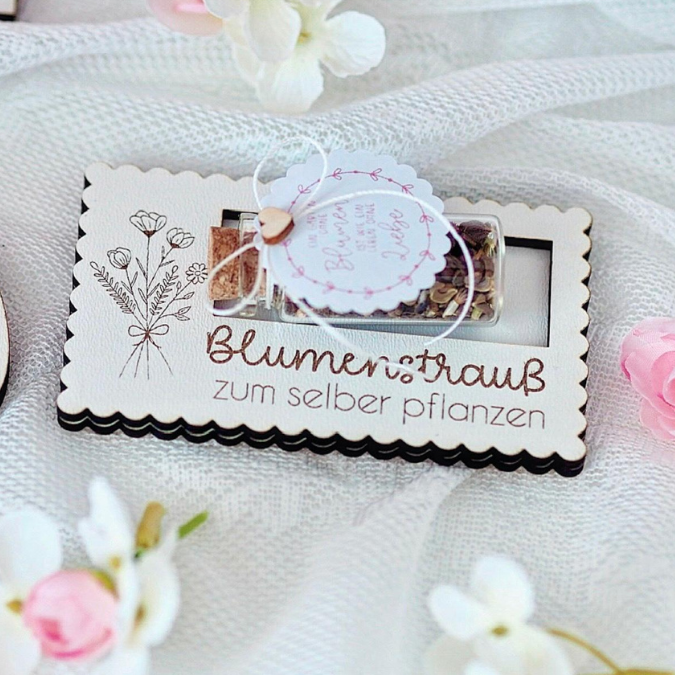 SVG Laserdatei Designs Halter für Blumensamen Samen Gastgeschenk Hochzeit Mitbringsel Geschenkidee SVG Datei Reagenzglas – Bild 21