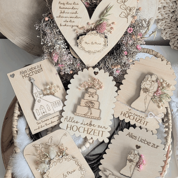 SVG Laserdatei Karten zur Hochzeit zum füllen mit Blumen oder Geld Postkarten Grußkarten SVG Datei Hochzeitsgeschenk Ehe Braut – Bild 35