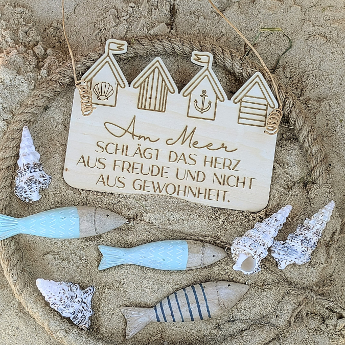 SVG Datei 3 Designs Schilder Holzscheiben Meer Maritim Laserdatei Urlaub Strand Nordsee Ostsee Strandkorb – Bild 31