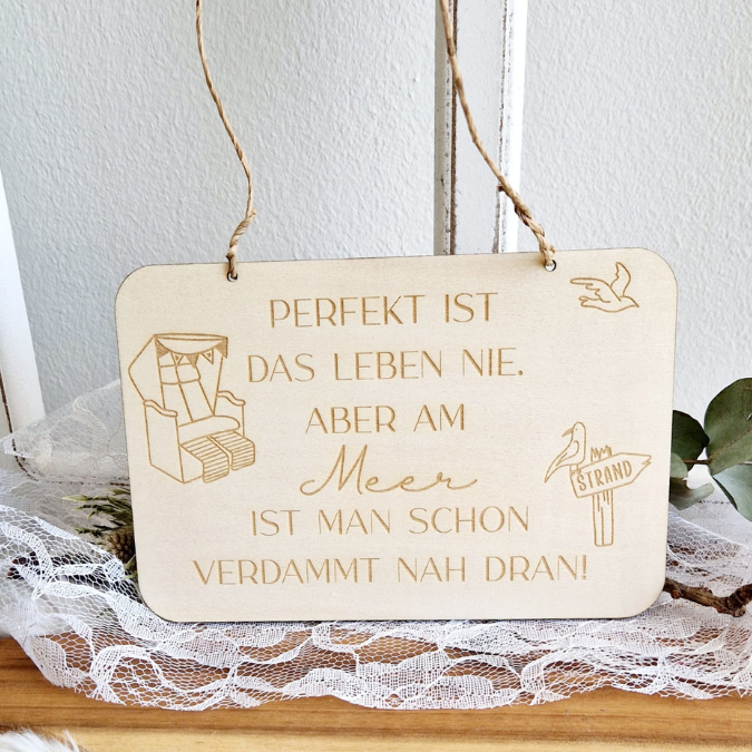 SVG Datei 3 Designs Schilder Holzscheiben Meer Maritim Laserdatei Urlaub Strand Nordsee Ostsee Strandkorb – Bild 4