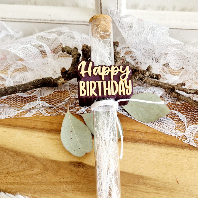 3D Druck Datei STL 7 Designs in 3 Größen Geburtstag Aufschieber Wunscherfüller für Reagenzglas Geldgeschenk happy birthday 3D-Druck Datei – Bild 13