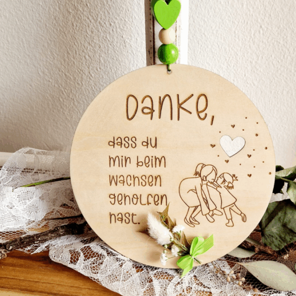 SVG Laserdatei 6 Designs Schilder Holzscheiben Geschenkidee Abschied Kindergarten Erzieherin Kindergartenabschied Danke Kita Kiga SVG Datei – Bild 5