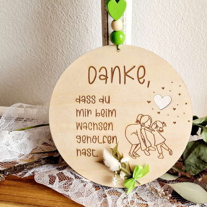 SVG Laserdatei 6 Designs Schilder Holzscheiben Geschenkidee Abschied Kindergarten Erzieherin Kindergartenabschied Danke Kita Kiga SVG Datei – Bild 5
