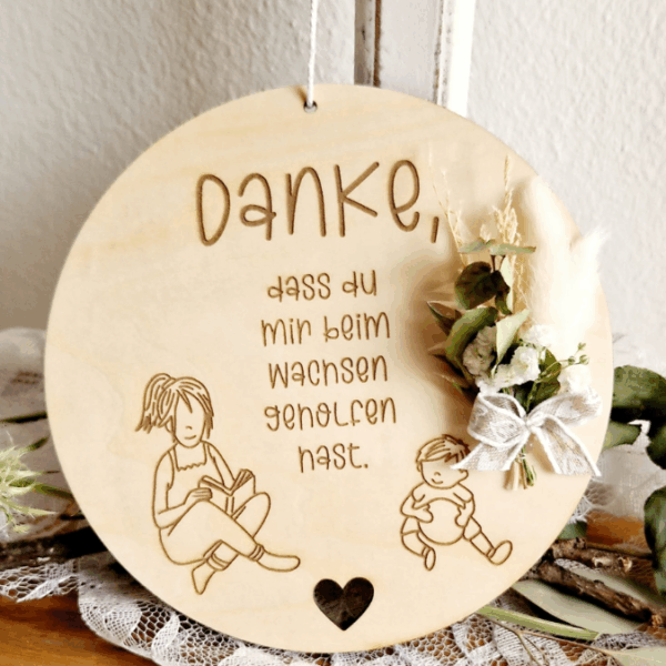 SVG Laserdatei 6 Designs Schilder Holzscheiben Geschenkidee Abschied Kindergarten Erzieherin Kindergartenabschied Danke Kita Kiga SVG Datei – Bild 6