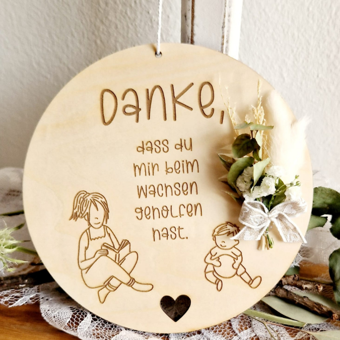 SVG Laserdatei 6 Designs Schilder Holzscheiben Geschenkidee Abschied Kindergarten Erzieherin Kindergartenabschied Danke Kita Kiga SVG Datei – Bild 6