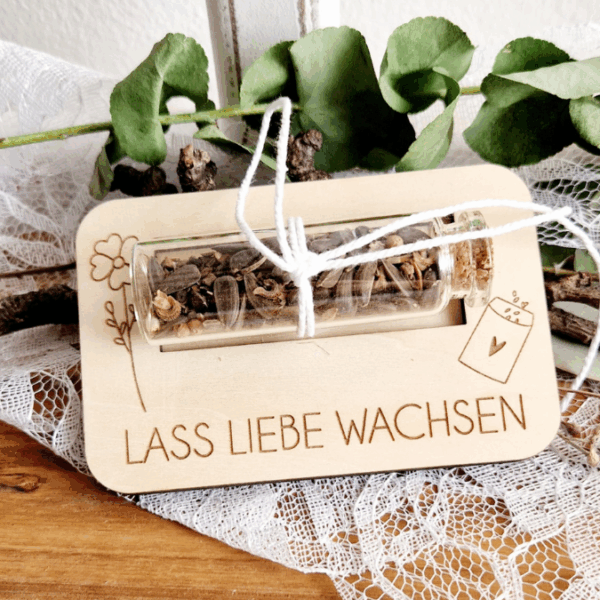 SVG Laserdatei Designs Halter für Blumensamen Samen Gastgeschenk Hochzeit Mitbringsel Geschenkidee SVG Datei Reagenzglas – Bild 8