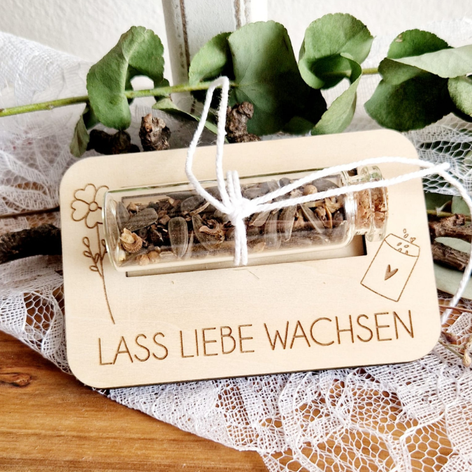 SVG Laserdatei Designs Halter für Blumensamen Samen Gastgeschenk Hochzeit Mitbringsel Geschenkidee SVG Datei Reagenzglas – Bild 10
