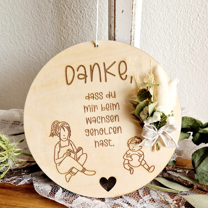 SVG Laserdatei 6 Designs Schilder Holzscheiben Geschenkidee Abschied Kindergarten Erzieherin Kindergartenabschied Danke Kita Kiga SVG Datei – Bild 4