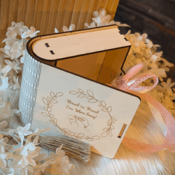 3mm 4mm SVG Laserdatei Geschenk zur Hochzeit Fotobuch 2.0 Holzbuch Fotoalbum Box für Fotos aufbewahrung Polaroid Hochzeitsalbum SVG Datei – Bild 4