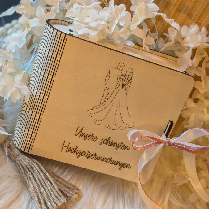 3mm 4mm SVG Laserdatei Geschenk zur Hochzeit Fotobuch 2.0 Holzbuch Fotoalbum Box für Fotos aufbewahrung Retrorahmen Vintage rahmen Hochzeitsalbum SVG Datei – Bild 5