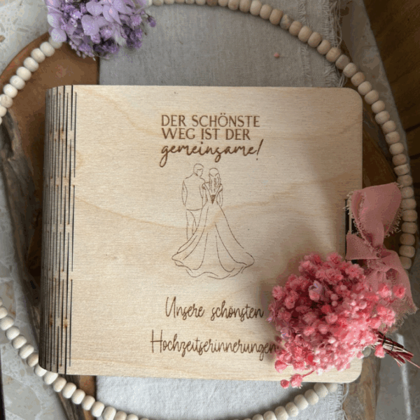 3mm 4mm SVG Laserdatei Geschenk zur Hochzeit Fotobuch 2.0 Holzbuch Fotoalbum Box für Fotos aufbewahrung Polaroid Hochzeitsalbum SVG Datei – Bild 6