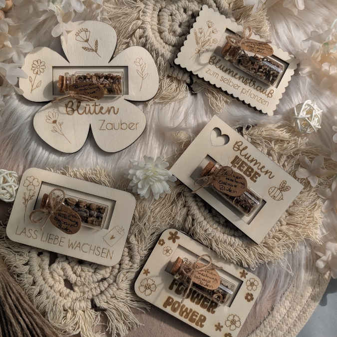 SVG Laserdatei Designs Halter für Blumensamen Samen Gastgeschenk Hochzeit Mitbringsel Geschenkidee SVG Datei Reagenzglas – Bild 12