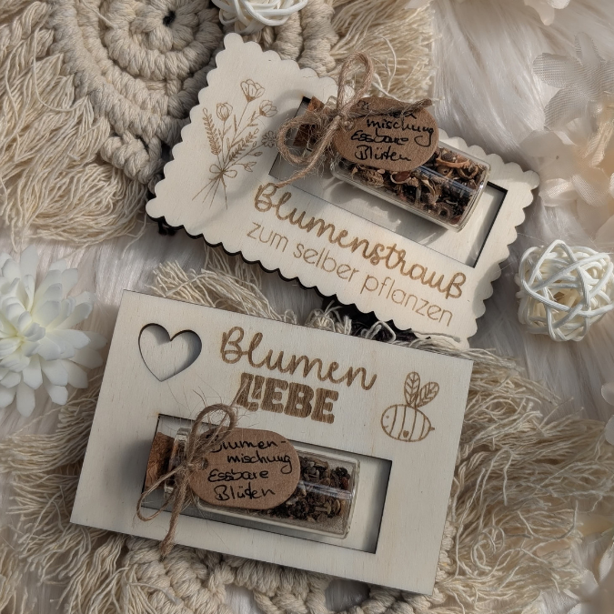 SVG Laserdatei Designs Halter für Blumensamen Samen Gastgeschenk Hochzeit Mitbringsel Geschenkidee SVG Datei Reagenzglas – Bild 15