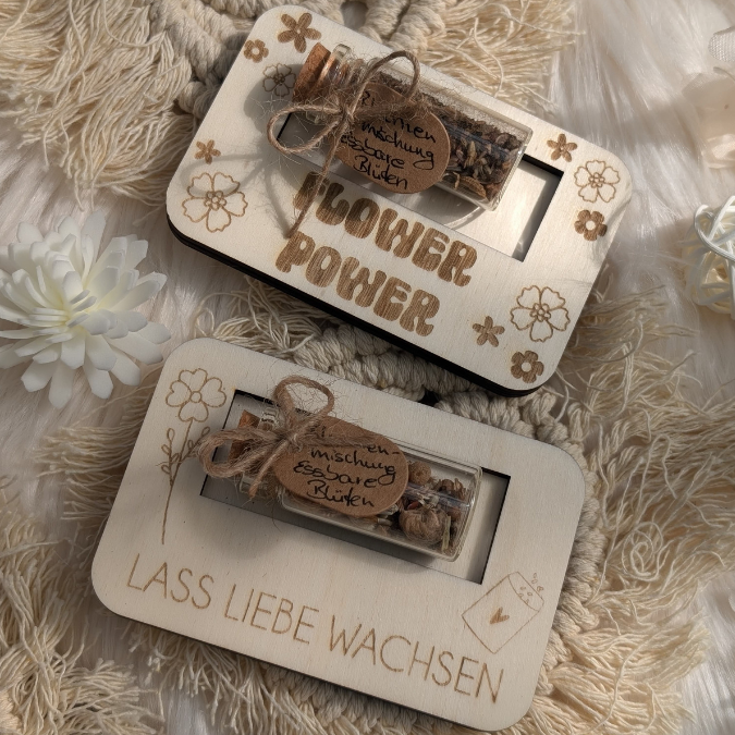 SVG Laserdatei Designs Halter für Blumensamen Samen Gastgeschenk Hochzeit Mitbringsel Geschenkidee SVG Datei Reagenzglas – Bild 11