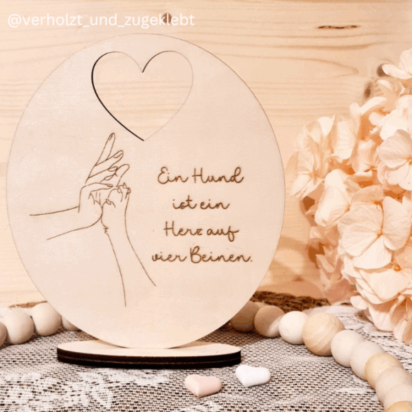SVG Laserdatei Aufsteller 3mm und 4mm 3 Designs Hunde Hund Hundemensch Hundeliebe Erinnerung Tierliebe Haustier SVG Datei – Bild 11