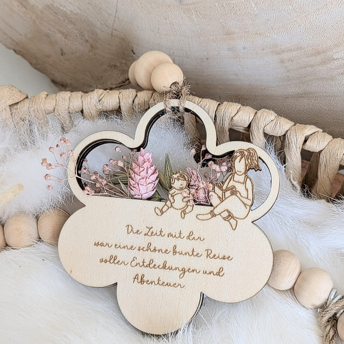 6 Designs Blumen zum Aufhängen und füllen mit Blumen oder Geld Kindergartenabschier Erzieherin KiTa Erzieherin Danke SVG Laserdatei Lasercut – Bild 10