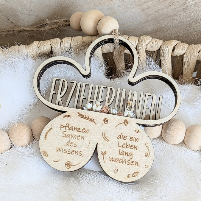 6 Designs Blumen zum Aufhängen und füllen mit Blumen oder Geld Kindergartenabschier Erzieherin KiTa Erzieherin Danke SVG Laserdatei Lasercut – Bild 11