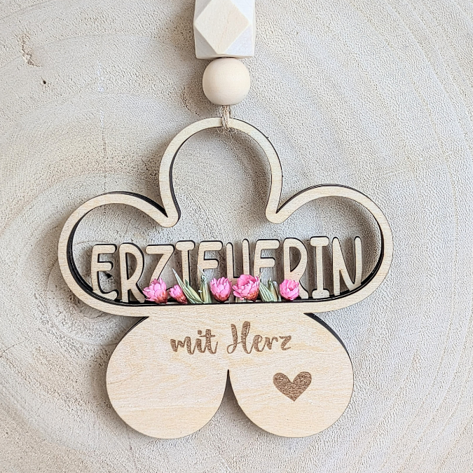 6 Designs Blumen zum Aufhängen und füllen mit Blumen oder Geld Kindergartenabschier Erzieherin KiTa Erzieherin Danke SVG Laserdatei Lasercut – Bild 12