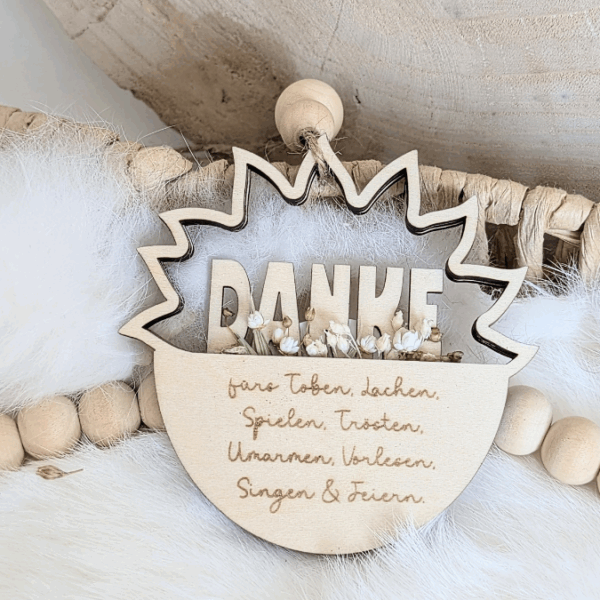 6 Designs Blumen zum Aufhängen und füllen mit Blumen oder Geld Hochzeit Muttertag Freundschaft Mama Oma Danke SVG Laserdatei Lasercut – Bild 14