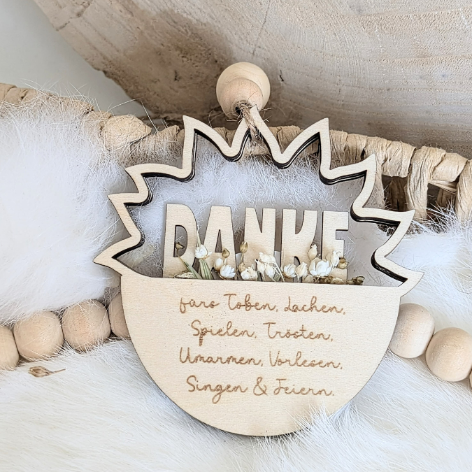 6 Designs Blumen zum Aufhängen und füllen mit Blumen oder Geld Kindergartenabschier Erzieherin KiTa Erzieherin Danke SVG Laserdatei Lasercut – Bild 14