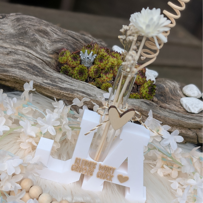 3D Druck Datei STL Hochzeit Schriftzug JA Statement Geldgeschenk für Reagenzgläser Platz für Geldgeschenk 3D Datei Wunscherfüller – Bild 4