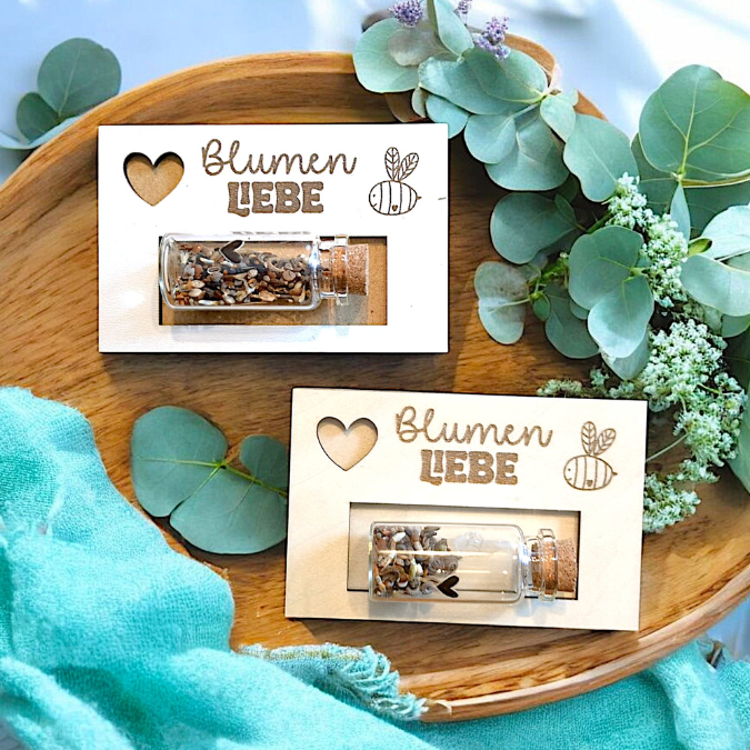 SVG Laserdatei Designs Halter für Blumensamen Samen Gastgeschenk Hochzeit Mitbringsel Geschenkidee SVG Datei Reagenzglas – Bild 4