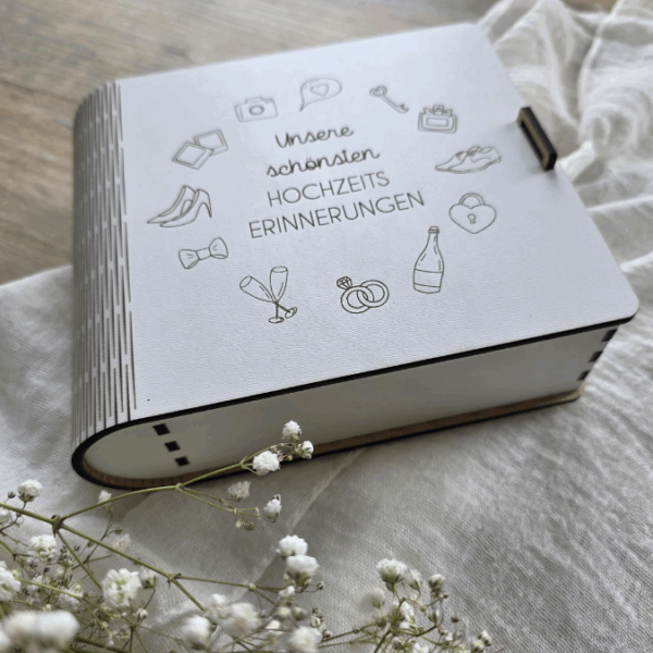 3mm 4mm SVG Laserdatei Geschenk zur Hochzeit Fotobuch 2.0 Holzbuch Fotoalbum Box für Fotos aufbewahrung Polaroid Hochzeitsalbum SVG Datei – Bild 9