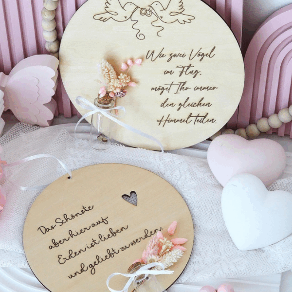 SVG Laserdatei 4 Designs Holzscheiben Herz Hochzeitsgeschenk Geschenkscheibe Geldgeschenk Sonnenfänger Hochzeit Ehe SVG Datei – Bild 12
